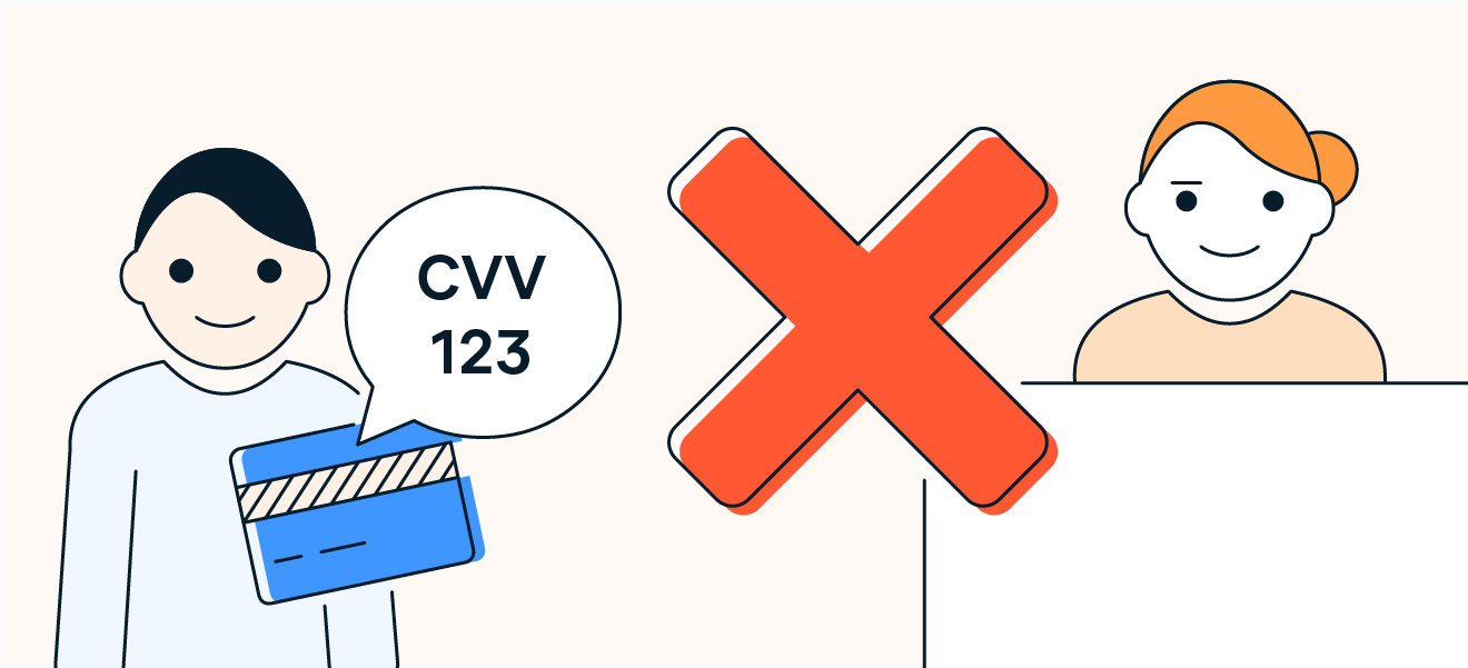 在面对面交易中绝不要提供您的 CVV