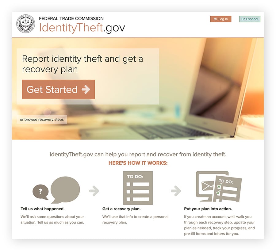如果你的社会安全号被盗，立即在 identitytheft.gov报告。